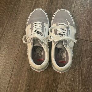 Vans Light Gray and White Sneakers